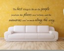 Family - The Best Things In Life Quotes Wall Decal Family Vinyl Art Stickers